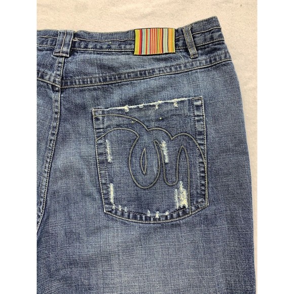 Meezan Art Couture Denim Jeans Men's 44 Medium Distress Wash Lightly Destroyed - Picture 14 of 16